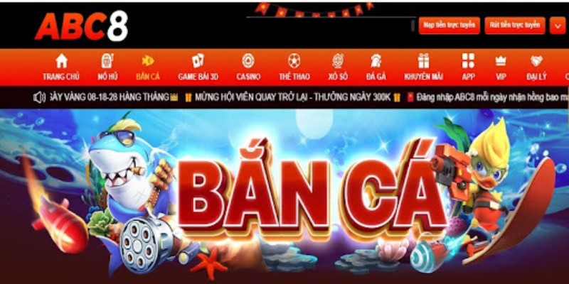 Hiệu ứng đẹp mắt trong game Bắn cá ABC8